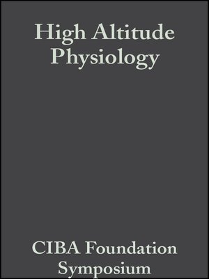 cover image of High Altitude Physiology